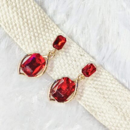 Scarlet red Spark drop Earrings